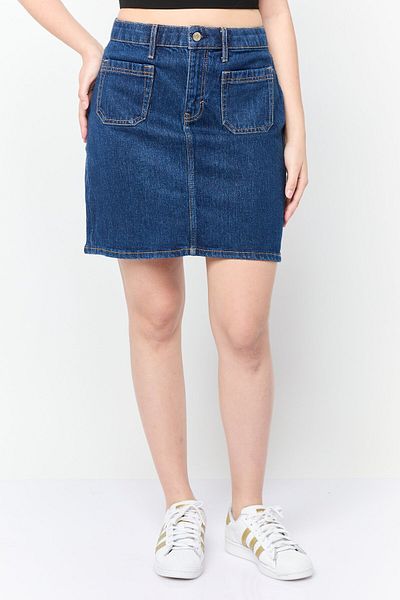 Esprit Women Washed Mini Skirts, Blue
