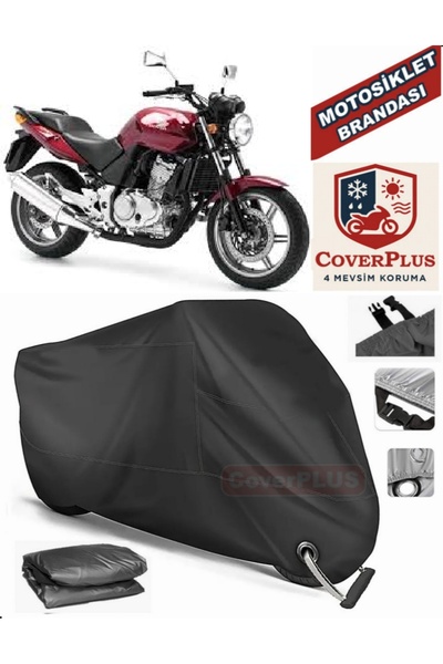 MotoEN Black Lock Compatible Honda Cbf 500 Motor Tarpaulin Motorcycle Tarpaul...