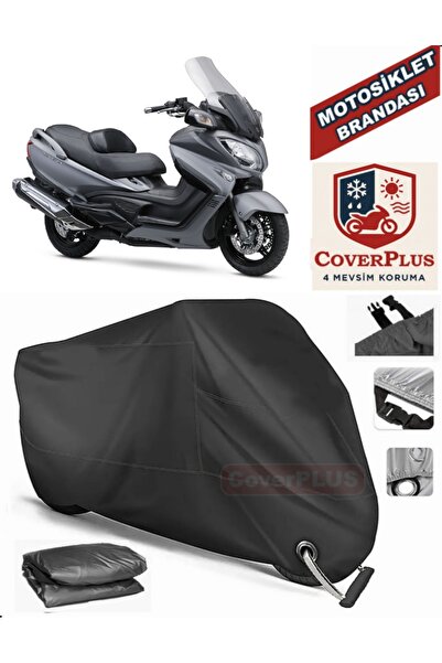 MotoEN قفل أسود متوافق مع سوزوكي بورجمان AN 650 ABS موتور القماش المشمع للدرا...