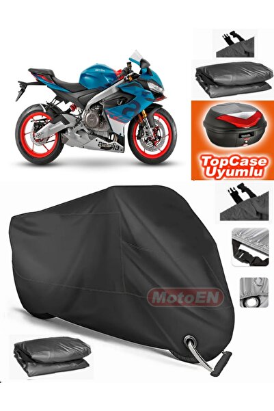 MotoEN Black Lock Compatible Aprilia Rs 660 Tarpaulin Topcase Rear Bag Compat...