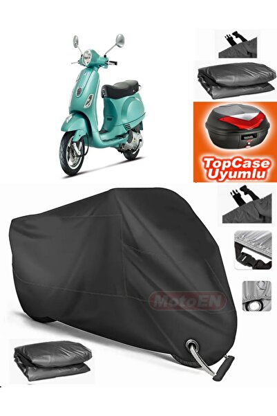 MotoEN قفل أسود متوافق مع Vespa LX 125 3V، أي غطاء خلفي من القماش المشمع متوا...