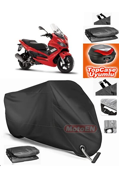 MotoEN Black Lock Compatible Gilera Nexus 500 Tarpaulin Topcase Rear Bag Comp...