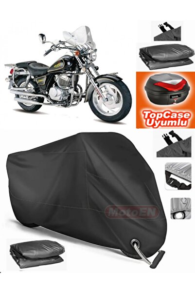 MotoEN قفل أسود متوافق مع Lifan LF250-4 قماش القنب Topcase الخلفي حقيبة متواف...