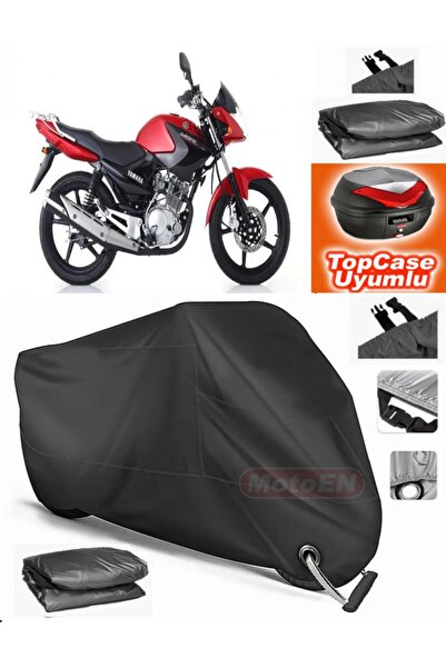 MotoEN قفل أسود متوافق مع Yamaha YBR 125 قماش القنب Topcase الخلفي حقيبة متوا...