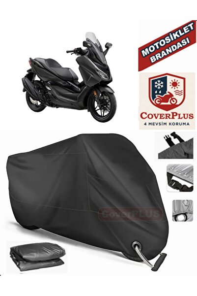 MotoEN Siyah Kilit Uyumlu Honda NSS250 (Forza 250) Motor Brandası Motosiklet Branda Örtü Çadır