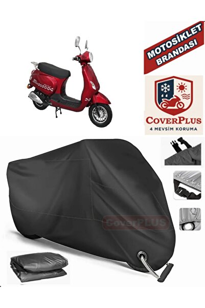 MotoEN Black Lock Compatible Vitello Life 80 Motor Tarpaulin Motorcycle Tarpa...