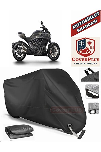 MotoEN Black Lock Compatible Ducati Diavel Dark Motor Tarpaulin Motorcycle Ta...