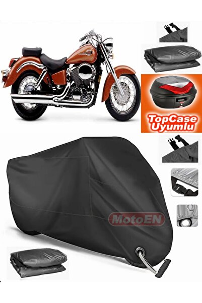 MotoEN Black Lock Compatible Honda Vt 750 Shadow Ace Tarpaulin Topcase Rear B...