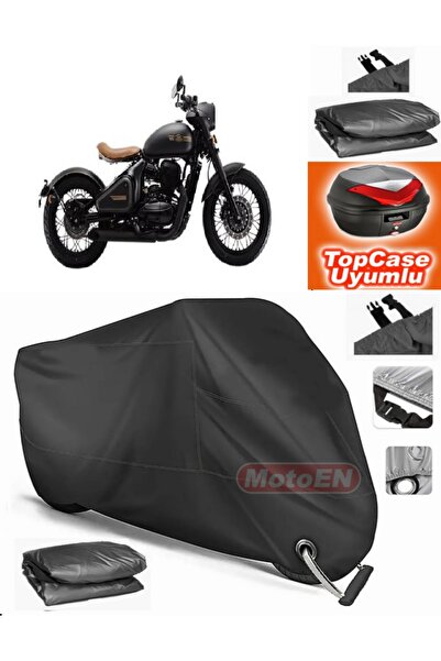 MotoEN قفل أسود متوافق مع Jawa Perak Tarpaulin Topcase حقيبة خلفية متوافقة مع...