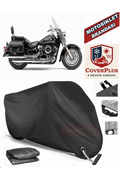 MotoEN Black Lock Compatible Yamaha Xvs 650 Drag Star Motor Tarpaulin Motorcy...