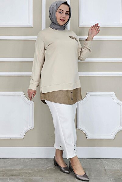 PYS KADIN KOT KOMBİNLİ DÜĞME DETAYLI TESETTÜR TUNİK