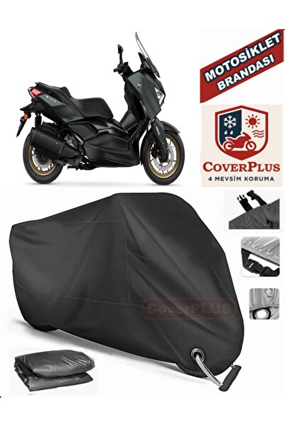 MotoEN Siyah Kilit Uyumlu Yamaha XMAX 300 Tech MAX Motor Brandası Motosiklet Branda Örtü Çadır