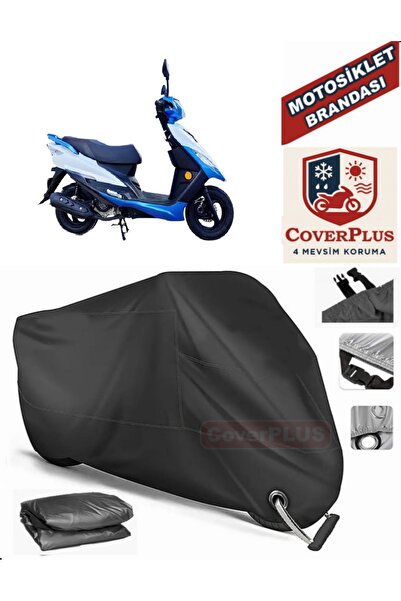 MotoEN Black Lock Compatible Apachi Alfa 50 Motor Tarpaulin Motorcycle Tarpau...
