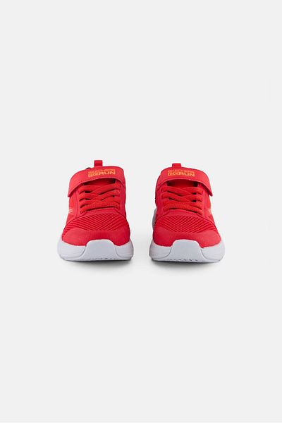 SKECHERS Kids Boy Elevated Velcro Closure Running Shoes, Red/black