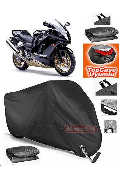MotoEN قفل أسود متوافق مع Kawasaki ZX-12 R قماش القنب Topcase الخلفي حقيبة مت...