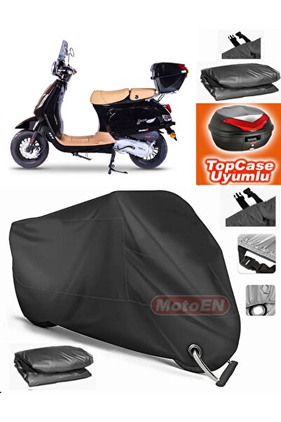 MotoEN قفل أسود متوافق مع Falcon Cooper 50 من القماش المشمع Topcase الخلفي ال...
