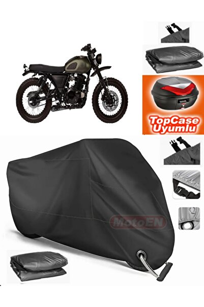 MotoEN قفل أسود متوافق مع Mutt Sabbath 125 قماش القنب Topcase الخلفي حقيبة مت...