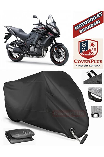 MotoEN Black Lock Compatible Kawasaki Versys 1000 S Motor Tarpaulin Motorcycl...