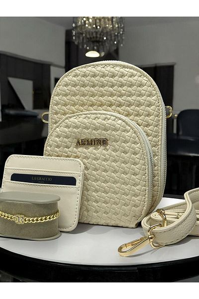 Armine Hand and Arm Bag Shoulder Bag with Card Holder and Bracelet Gift