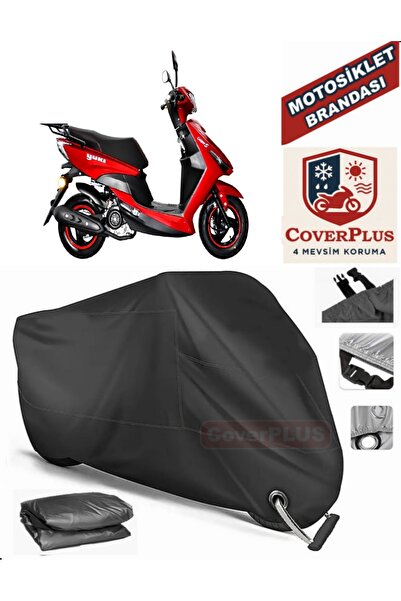 MotoEN قفل أسود متوافق مع Yuki Casper S 50 Motor Tarpaulin دراجة نارية قماش ا...