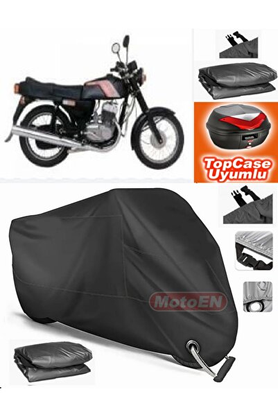 MotoEN Black Lock Compatible Jawa 250 Laser Tarpaulin Topcase Rear Bag Compat...
