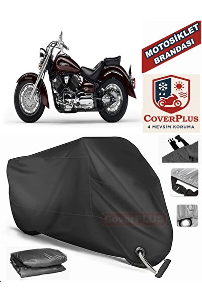 MotoEN Black Lock Compatible Yamaha Xvs 250 Drag Star Motor Tarpaulin Motorcy...