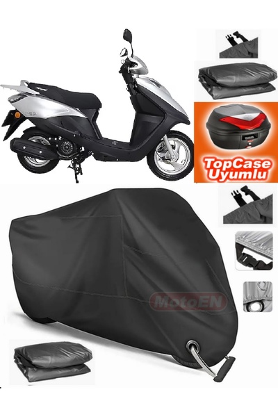 MotoEN Black Lock Compatible Volta Rs7 Tarpaulin Topcase Back Bag Compatible ...