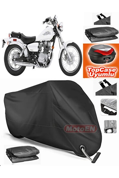 MotoEN Black Lock Compatible Honda Cmx 250 Rebel Tarpaulin Topcase Rear Bag C...