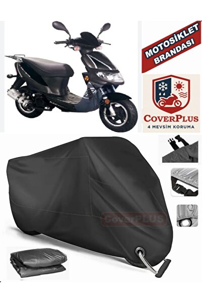 MotoEN Black Lock Compatible Keeway Hurricane Motor Tarpaulin Motorcycle Tarp...
