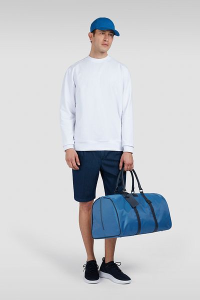 PAUL&SHARK Men's Regular Fit Logo Detailed Round Neck Long Sleeve Cotton White Sweatshirt 25411881 -010