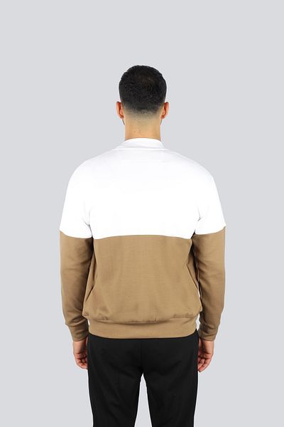 PAUL&SHARK Men's Regular Fit Stand Collar Long Sleeve White-Beige Jacket 25411827 -244