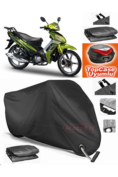 MotoEN Black Lock Compatible Motoran Zs 100 Tarpaulin Topcase Rear Bag Compat...
