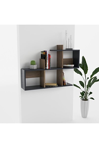 lagomood Eny Duvar Rafı Antrasit Ceviz