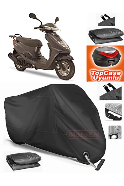MotoEN Black Lock Compatible Yamaha Cygnus L Tarpaulin Topcase Rear Bag Compa...