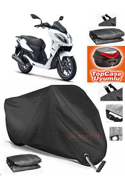 MotoEN قفل أسود متوافق مع Rks Cruiser 250 من القماش المشمع Topcase الخلفي الم...
