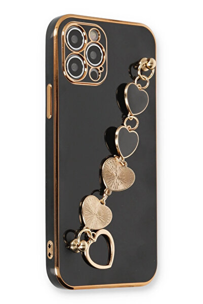 NewFace حافظة ايفون 12 برو ماكس من السيليكون - اسود SPTGL