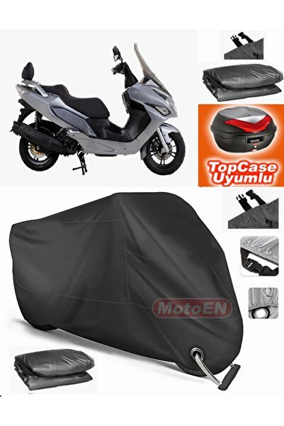 MotoEN قفل أسود متوافق مع Daelim S3 Advance 250 قماش القنب Topcase الخلفي حقي...