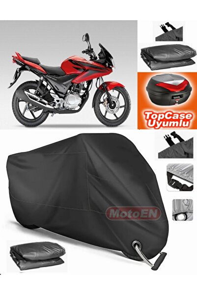 MotoEN Black Lock Compatible Honda Cbf 150 Tarpaulin Topcase Rear Bag Compati...