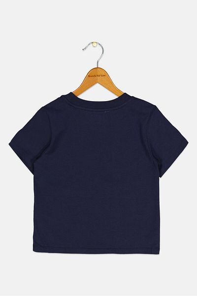 Esprit Toddlers Girl Short Sleeve Brand Logo T-shirt, Navy