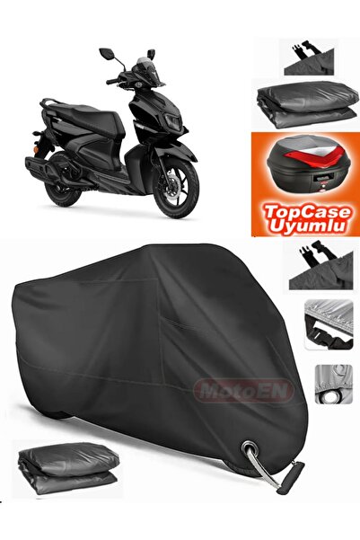 MotoEN Black Lock Compatible Yamaha Nmax 125 Tarpaulin Topcase Rear Bag Compa...