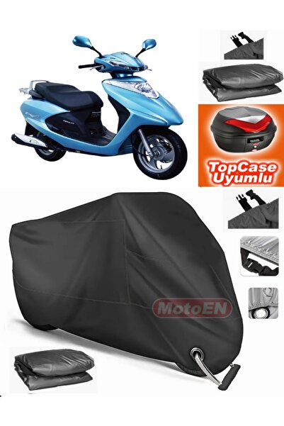 MotoEN قفل أسود متوافق مع Honda Spacy 125 قماش القنب Topcase الخلفي حقيبة متو...