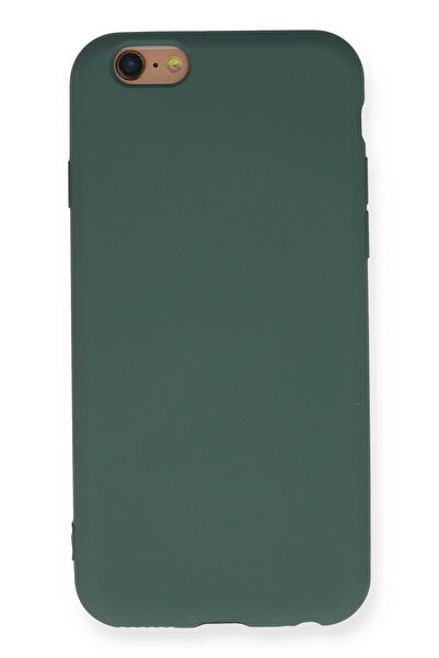 NewFace حافظة آيفون 6 من السيليكون المخملي الداخلي - أخضر داكن NRMSA
