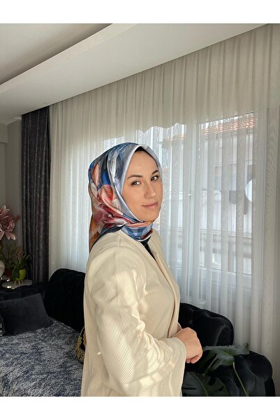 Levidor Desenli Twill İpek Eşarp