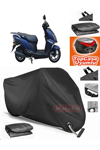 MotoEN قفل أسود متوافق مع Apache Joy 125 قماش القنب Topcase الخلفي حقيبة متوا...