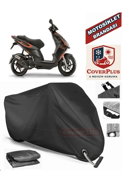 MotoEN قفل أسود متوافق مع Piaggio NRG Power 50 Motor Tarpaulin دراجة نارية قم...
