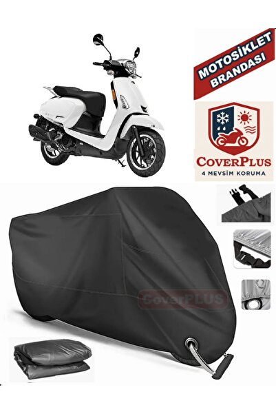 MotoEN Black Lock Compatible Kymco Like S 50 Motor Tarpaulin Motorcycle Tarpa...