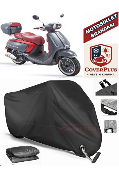 MotoEN Black Lock Compatible Bisan Rival Motor Tarpaulin Motorcycle Tarpaulin...