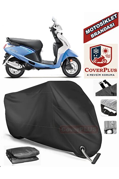 MotoEN Black Lock Compatible Hero Pleasure Motor Tarpaulin Motorcycle Tarpaul...