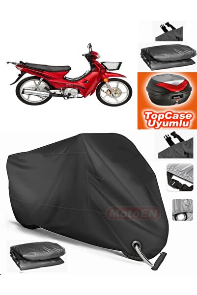 MotoEN قفل أسود متوافق مع Lifan LF125-26H قماش القماش الخلفي Topcase متوافق م...
