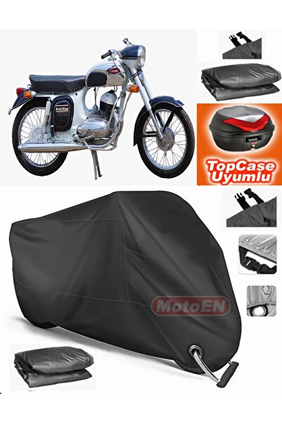 MotoEN قفل أسود متوافق مع Jawa 250 Sport Canvas Topcase حقيبة خلفية متوافقة م...